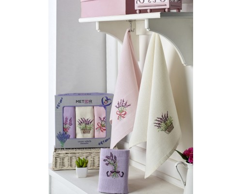 Набор из 3 полотенец для кухни Kanavice Lavanta