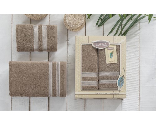 Набор из 2 полотенец для ванной PETEK