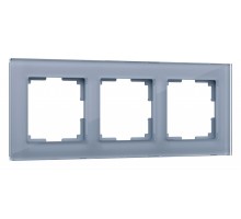 Рамка на 3 поста Werkel серый,стекло W0031115