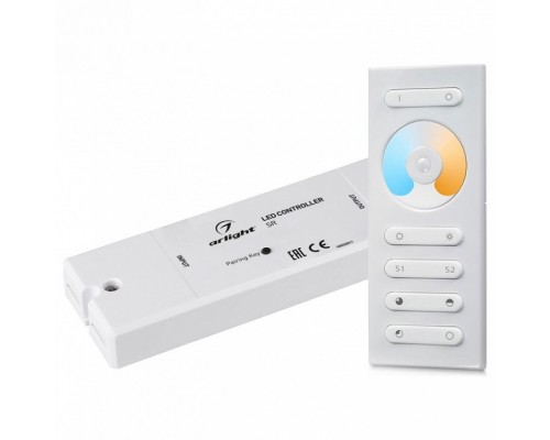 Контроллер-регулятор ЦТ с пультом ДУ Arlight SR-2839 SR-2839MIX White (12-24V, 2x5A, ПДУ)