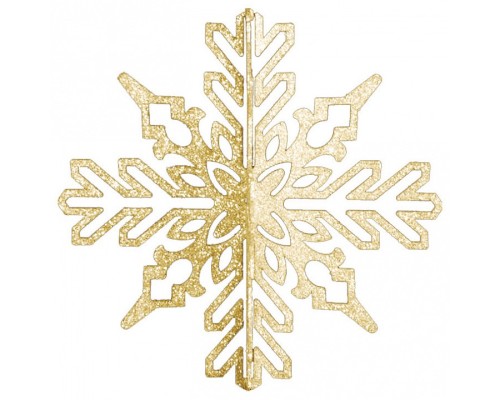 Елочная игрушка (23 см) Снежинка ажурная 3D 502-331