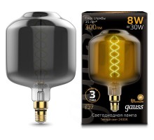 Лампа светодиодная Gauss LED Vintage Filament Flexible E27 8Вт 2400K 164802008
