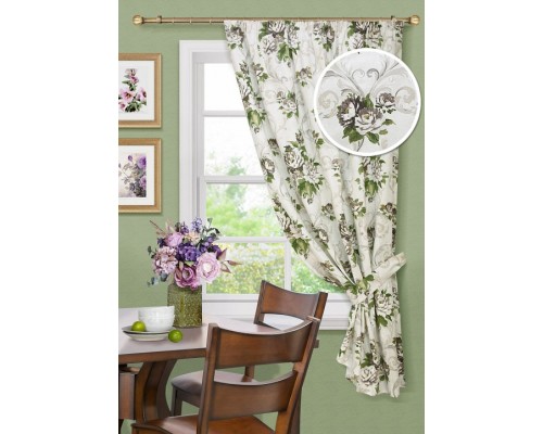 Портьера (136x175 см) 1 шт. Aquarelle - K