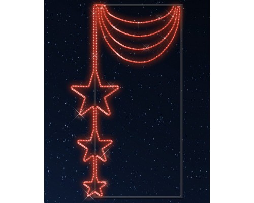 Звезда световая Звездное колье [1.47x0.85 м] RL-KN-013R