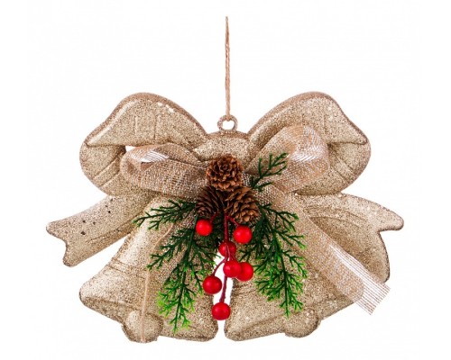 Елочная игрушка (20х5х28 см) Подвеска Бантик 845-136