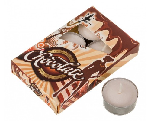 Набор из 6 свечей ароматических (4x2 см) Шоколад 348-494