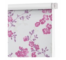 Штора рулонная (100x160 см) Блэкаут Акварельные цветы