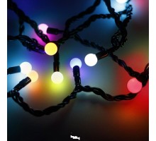 Гирлянда нить [10 м] Ball ARD-BALL-CLASSIC-D13-10000-BLACK-100LED RGB (230V, 7W)