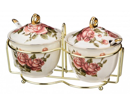 Набор из 2 банок для пищевых продуктов Розы 86-932