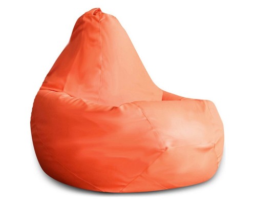 Кресло-мешок Оранжевая ЭкоКожа XL