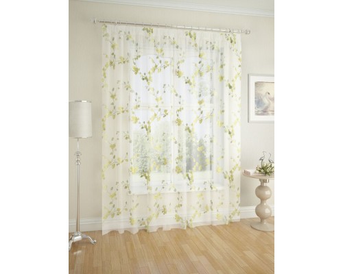 Гардина (300x260 cм) 1 шт. Желтые Цветы