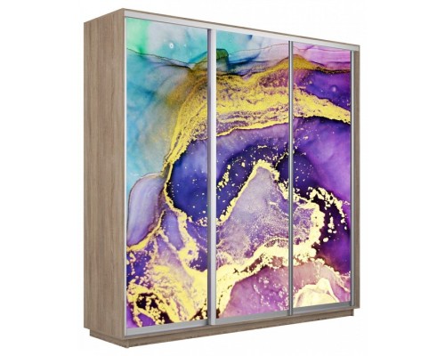 Шкаф-купе Экспресс Фото трио 1018 2100x450x2400