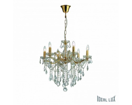 Подвесная люстра Ideal Lux FLORIAN FLORIAN SP6 ORO