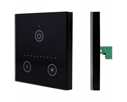 Панель-диммера сенсорная встраиваемая Arlight Sens CT-201-IN Black (12-24V, 0-10V)