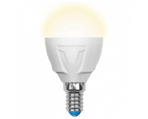 Лампа светодиодная Uniel Palazzo E14 7Вт 3000K LED-G45-7W/WW/E14/FR PLP01WH