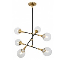 Люстра на штанге LUMINA DECO Vivaldo LDP 6027-6 BK+MD