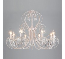 Подвесная люстра Eurosvet Alda 3305/8 белый с золотом/прозрачный хрусталь Strotskis