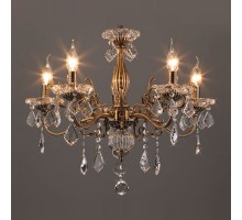 Подвесная люстра Eurosvet Elisha 3281/5 античная бронза/прозрачный хрусталь Strotskis
