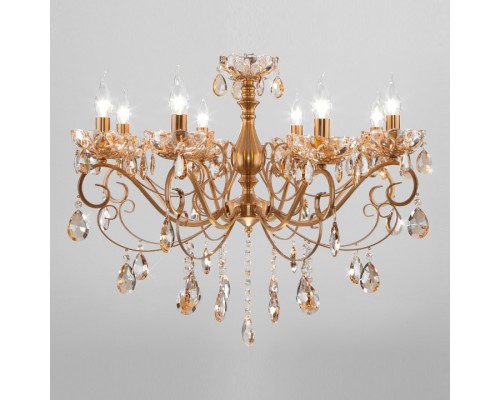 Подвесная люстра Eurosvet Escada 10109/8 бронза/тонированный хрусталь Strotskis