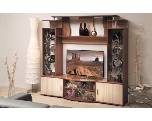 Стенка для гостиной Виста-18 ясень шимо темный/ясень шимо светлый