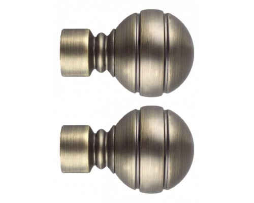 Набор из 2 наконечников для карнизов Шар резной