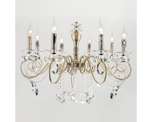 Подвесная люстра Eurosvet Ravenna 10104/8 античная бронза/прозрачный хрусталь Strotskis