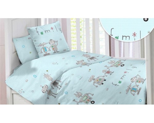Постельное белье детское Семейка Роботов
