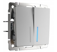 Выключатель двухклавишный с подсветкой без рамки Werkel W112 1 W1122106