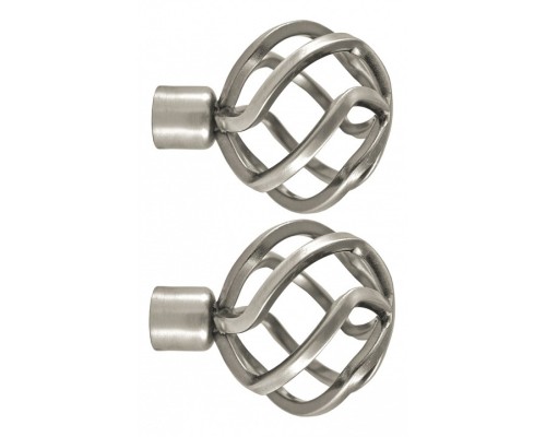 Набор из 2 наконечников для карнизов Шар плетеный