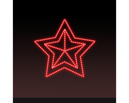 Звезда световая День Победы [0.56x0.54 м] RL-KN-9-14-R