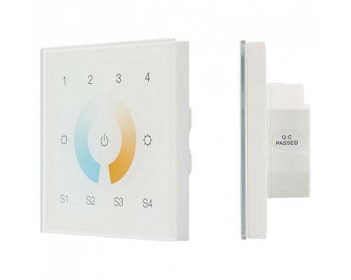 Панель-регулятора цвета RGBW сенсорная встраиваемая Arlight Sens SR-2300TR-DT8-G4-IN White (DALI, MIX)