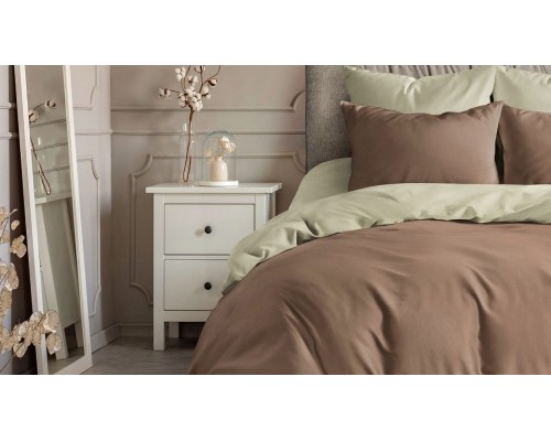 Постельное белье евростандарт Шоколад