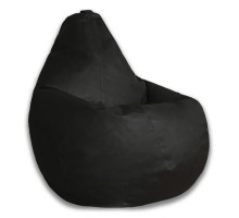 Кресло-мешок Черная ЭкоКожа L