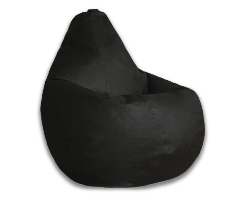 Кресло-мешок Черная ЭкоКожа L