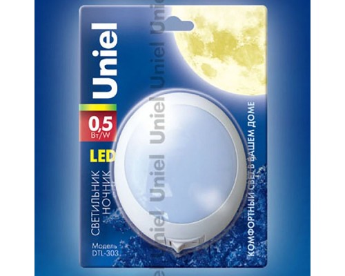 Ночник Uniel DTL-303 DTL-303-Круг/White/3Led/0,5W