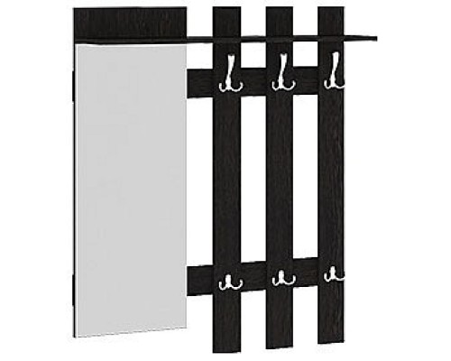 Вешалка настенная Арт с зеркалом, венге цаво