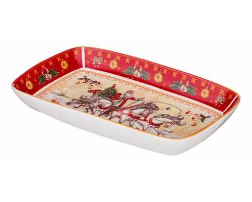 Блюдо (30x19x4 см) Тройка 85-1646