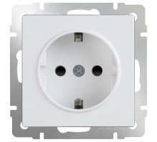 Розетка с заземлением без рамки Werkel Белый WL01-SKG-01-IP20