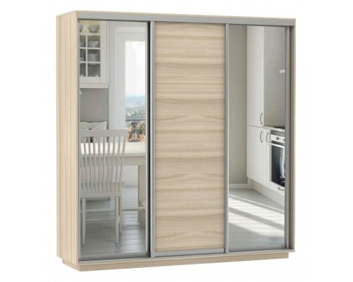 Шкаф-купе Экспресс Медиум (2 зеркала) Трио 1800x600x2400