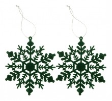 Набор из 2 елочных игрушек Снежинка 788-113