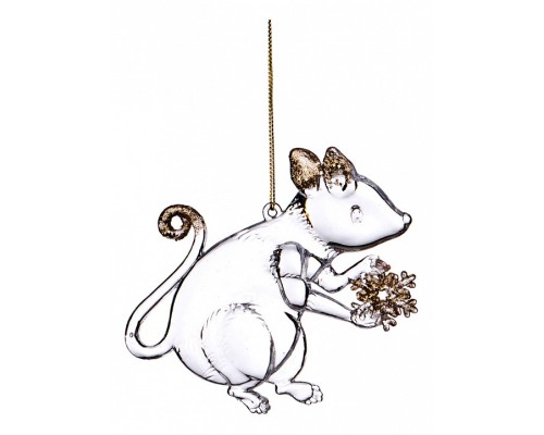 Елочная игрушка (11x9 см) Мышка 865-417