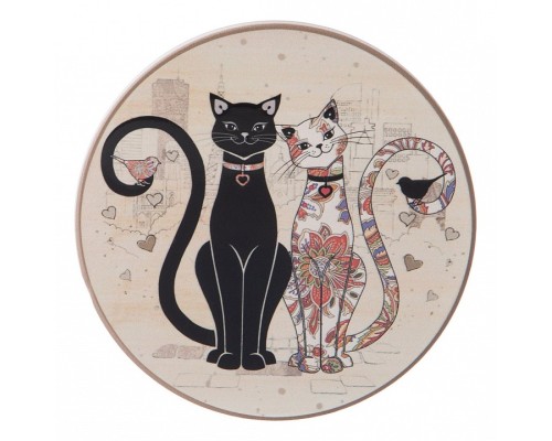 Подставка под горячее (11x11x1 см) Парижские коты 358-1753