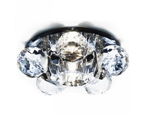 Встраиваемый светильник Ambrella Crystal 8 D1055 BK/CL