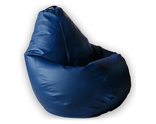 Кресло-мешок Синяя ЭкоКожа L