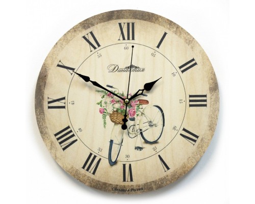 Настенные часы (33x33x4 см) Велосипед 02-022