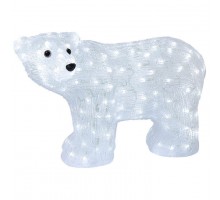 Зверь световой (60 см) Мишка с красной ленточкой 513-267