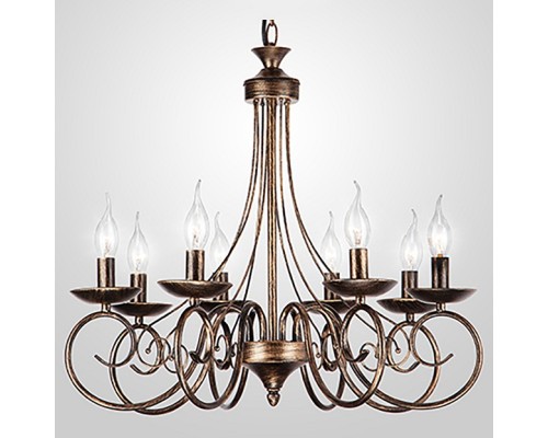 Подвесная люстра Eurosvet Provence 22404/8 черный с золотом