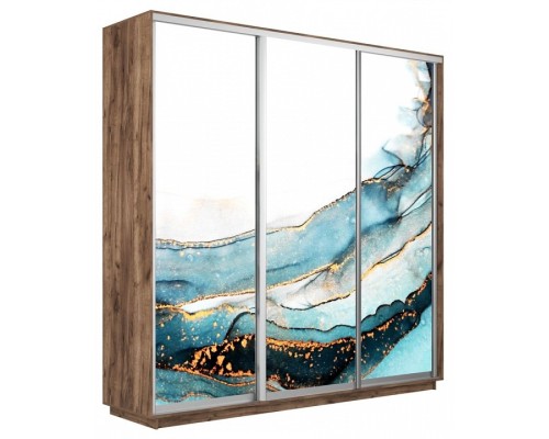 Шкаф-купе Экспресс Фото трио 1018 2400x600x2200