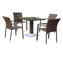 Набор уличный T606SWT/A2001B-W53 Brown 4Pcs