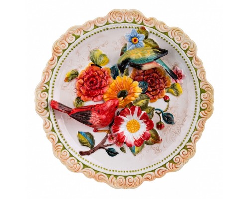 Блюдо декоративное (32х6 см) Птички 59-610